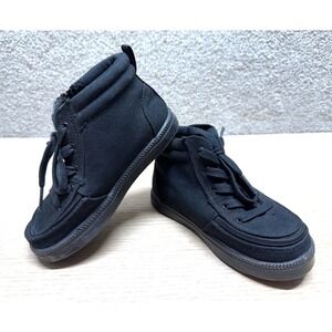Billy Black Canvas Zipper High Top Sneakers Kids Size 10